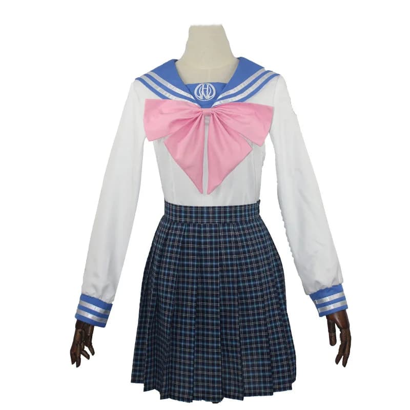 Costume Cosplay Anime Danganronpa Maizono Sayaka, Uniforme Scolastica JK, Set Gonna per Donna, Abito per Festa di Halloween e Carnevale