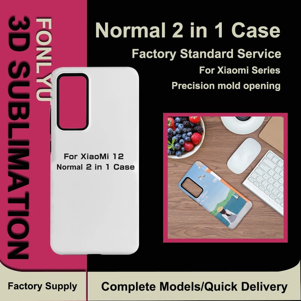 Fonlyu 5 pz 2 in 1 Custodie per telefoni Vuote per Xiaomi 12 13 14 15 Ultra Pro Telefono Indietro FAI DA TE 3D Coperture per Sublimazione per Redmi K50 K60 K70