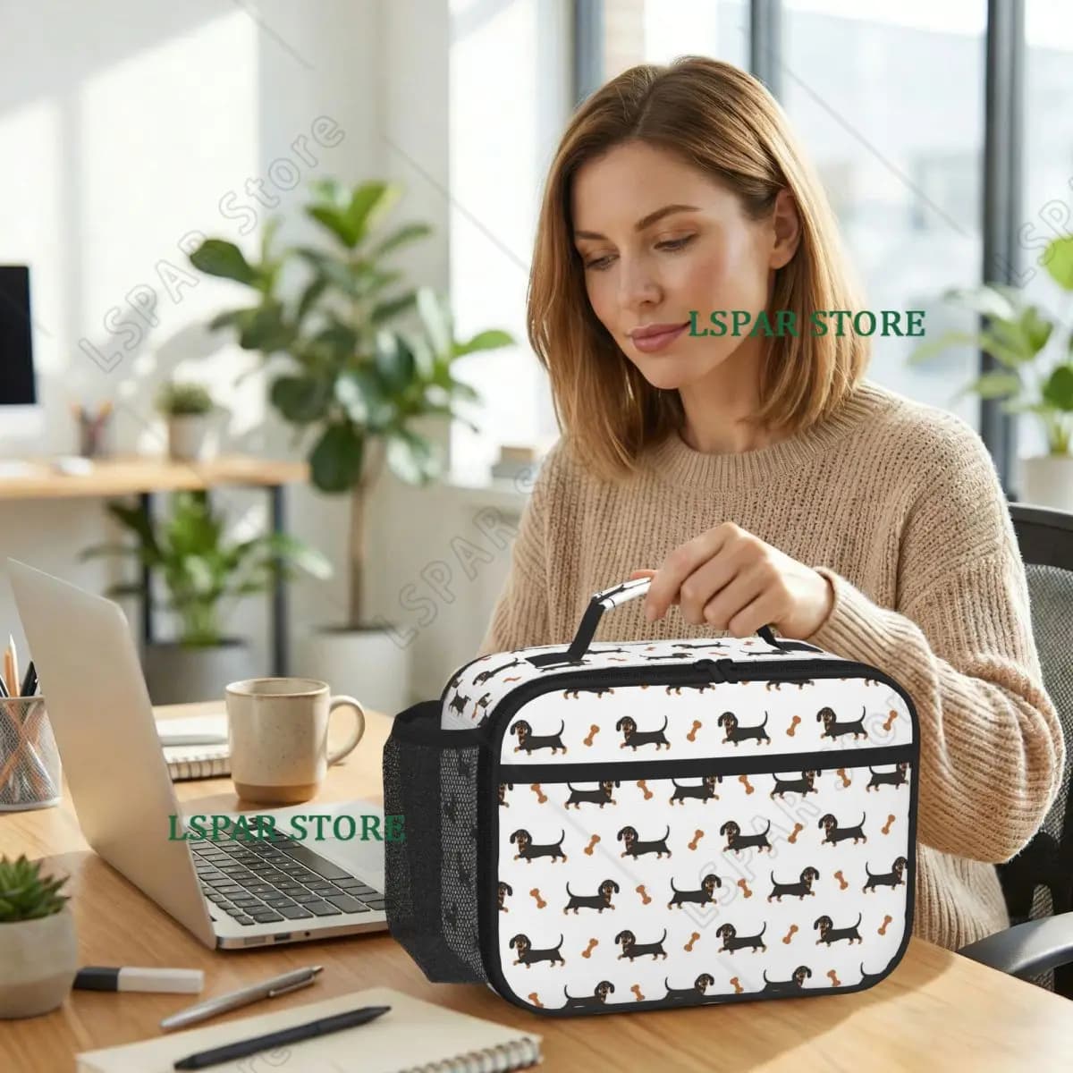 Black And Tan Dachshund Sausage Dog Insulated Lunch Bag for Women Office Cooler Thermal Food Box Tote Lunch Boxes Container