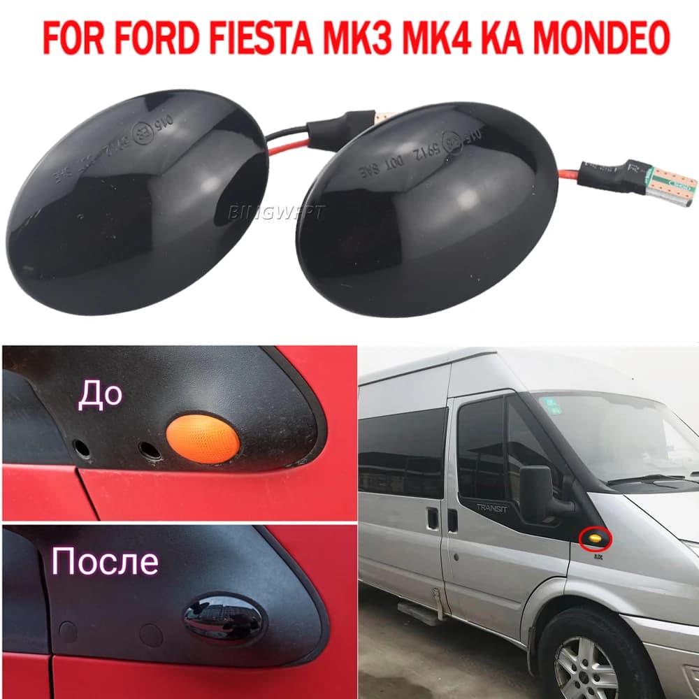 2PCS Per Ford Tourneo Transit MK6 MK7 2000-2014 Per Ford Transit 1995-2000 Luci di posizione laterali Indicatori di direzione Indicatore LED