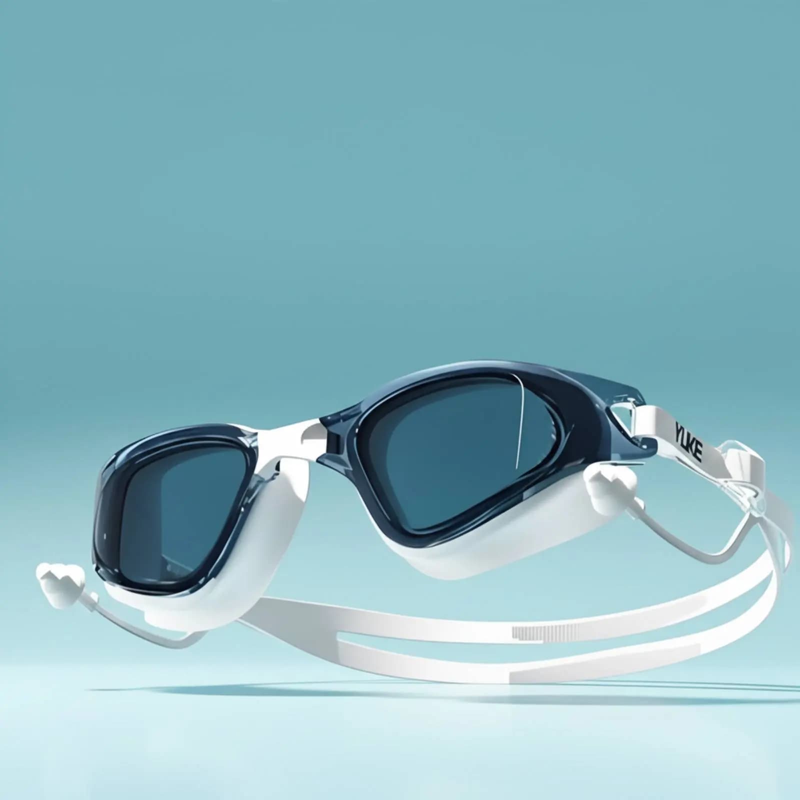 Set di Occhialini e Cappello da Nuoto Impermeabili, Visione Cristallina Antiappannamento, Occhiali da Nuoto con Montatura Grande