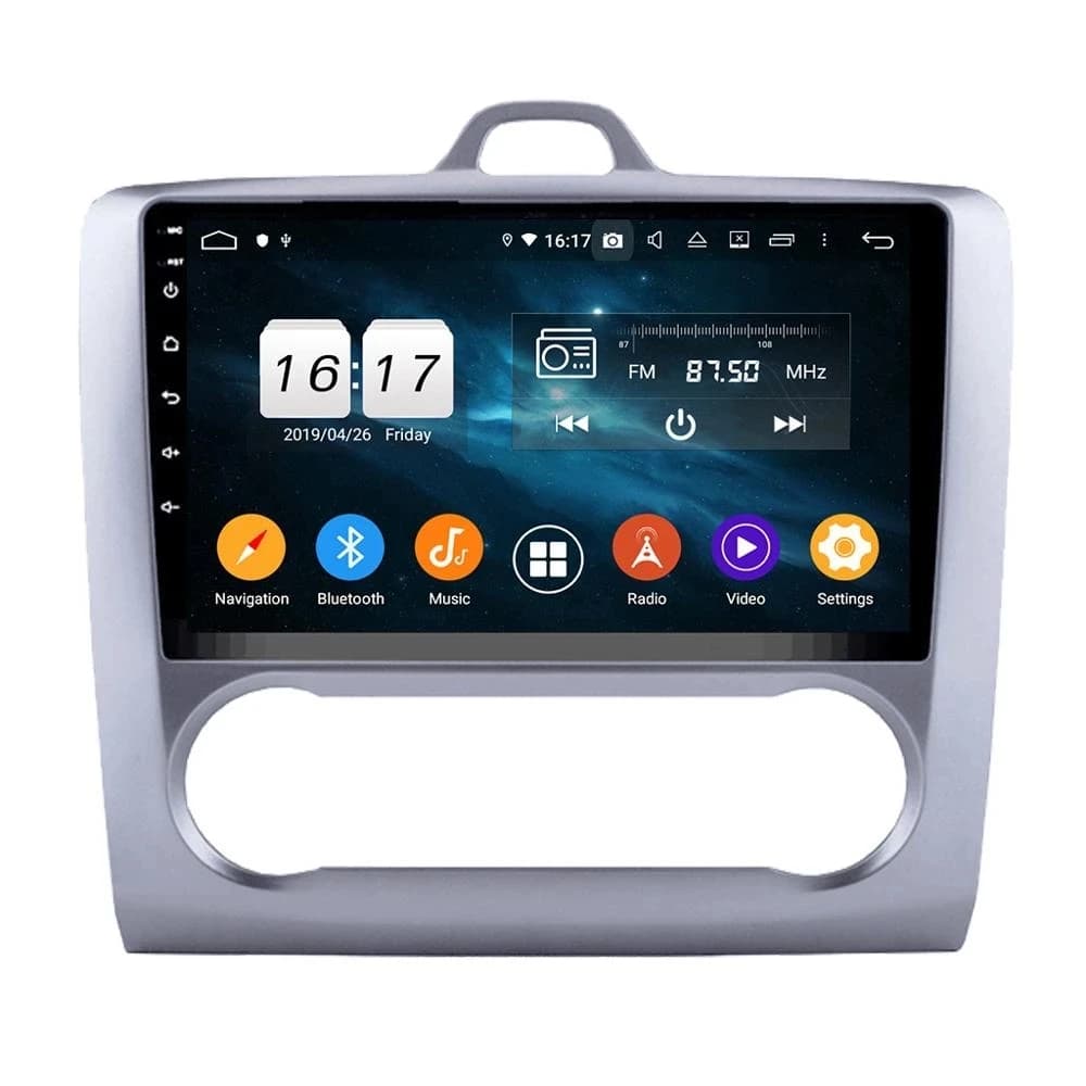 9 "MT8667 Android 14 Lettore multimediale per auto 8 Core 8 + 256G di navigazione per Ford Focus 2007-2011 AT Stereo Carplay Audio DSP Radio
