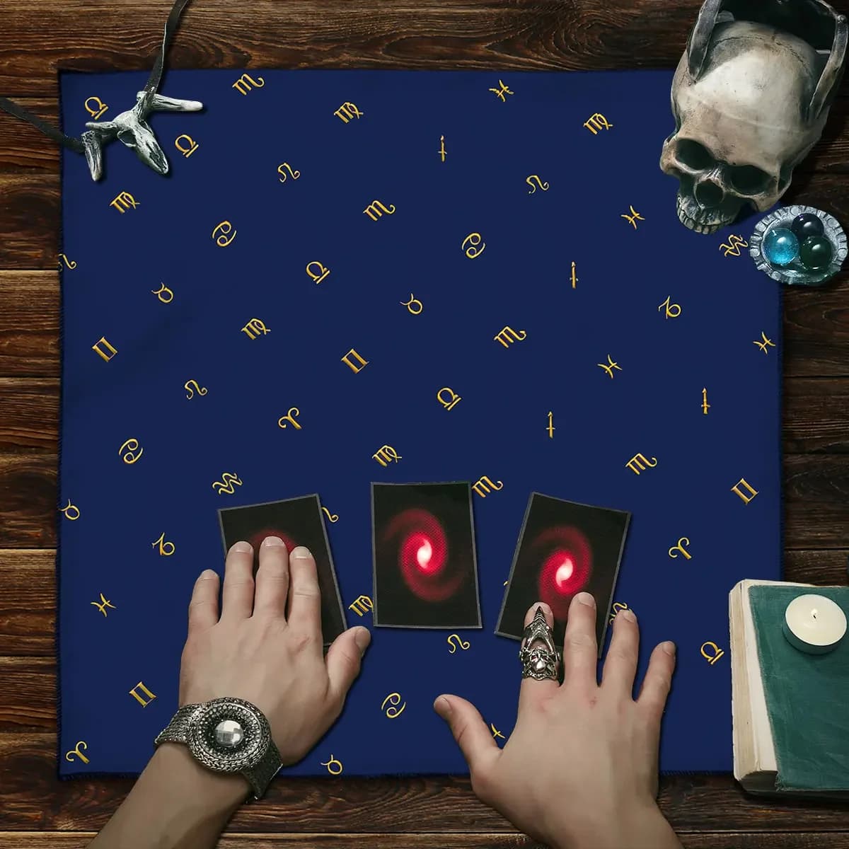 12 Segno zodiacale Simbolo Tarocchi Tovaglia Cielo stellato Altare Panno Pendolo pagano Stregoneria Astrologia Carta Zerbino per la stanza HomeDecor