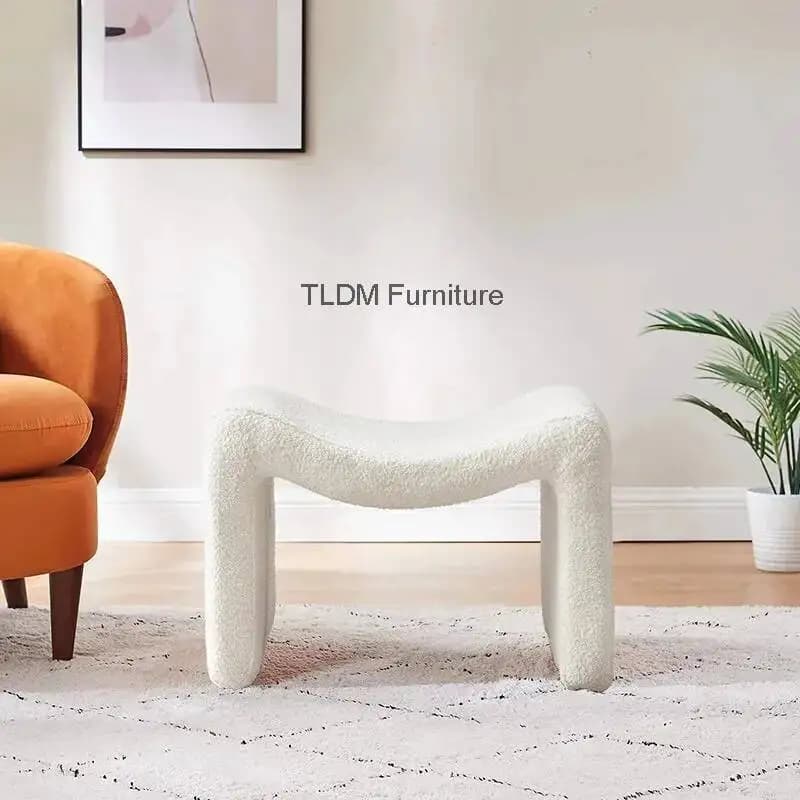 Poggiapiedi Lazy Entryway, Sgabello Moderno Unico per Pedicure, Sgabello Nordic per Bambini, Sgabello da Gaming, Sgabello Vanity, Taburet, Arredamento Casa