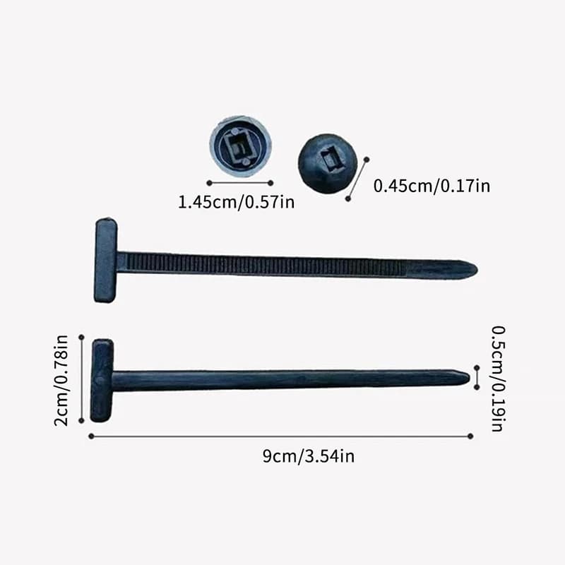20/100pcs Heavy Duty Nylon Fascette Fibbia Con Pulsante Pin Design Per La Riparazione Auto autobloccante Fascette Supporto Strumento Cinghie per cavi