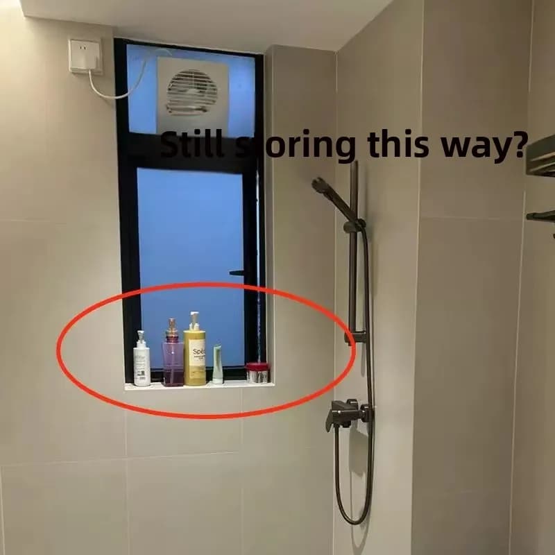 Bathroom Wall-Mounted Storage Rack No-Drilling Toilet Corner Hanging Shelf Washroom Organizer Quality