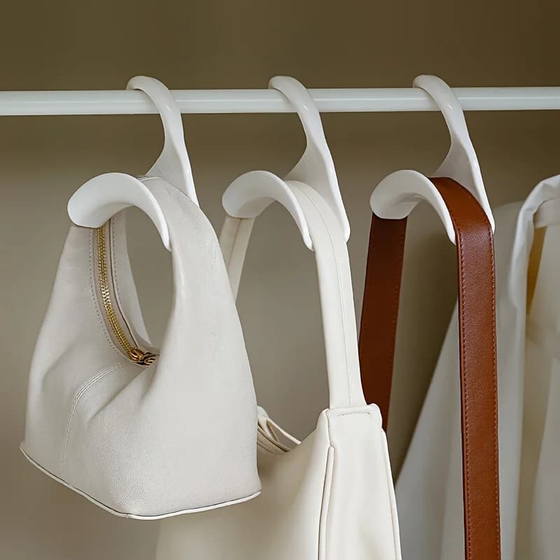 Set of 5 Hanging Hooks Without Drilling, Organizer for Wardrobe, Door Bags, Hats and Scarves