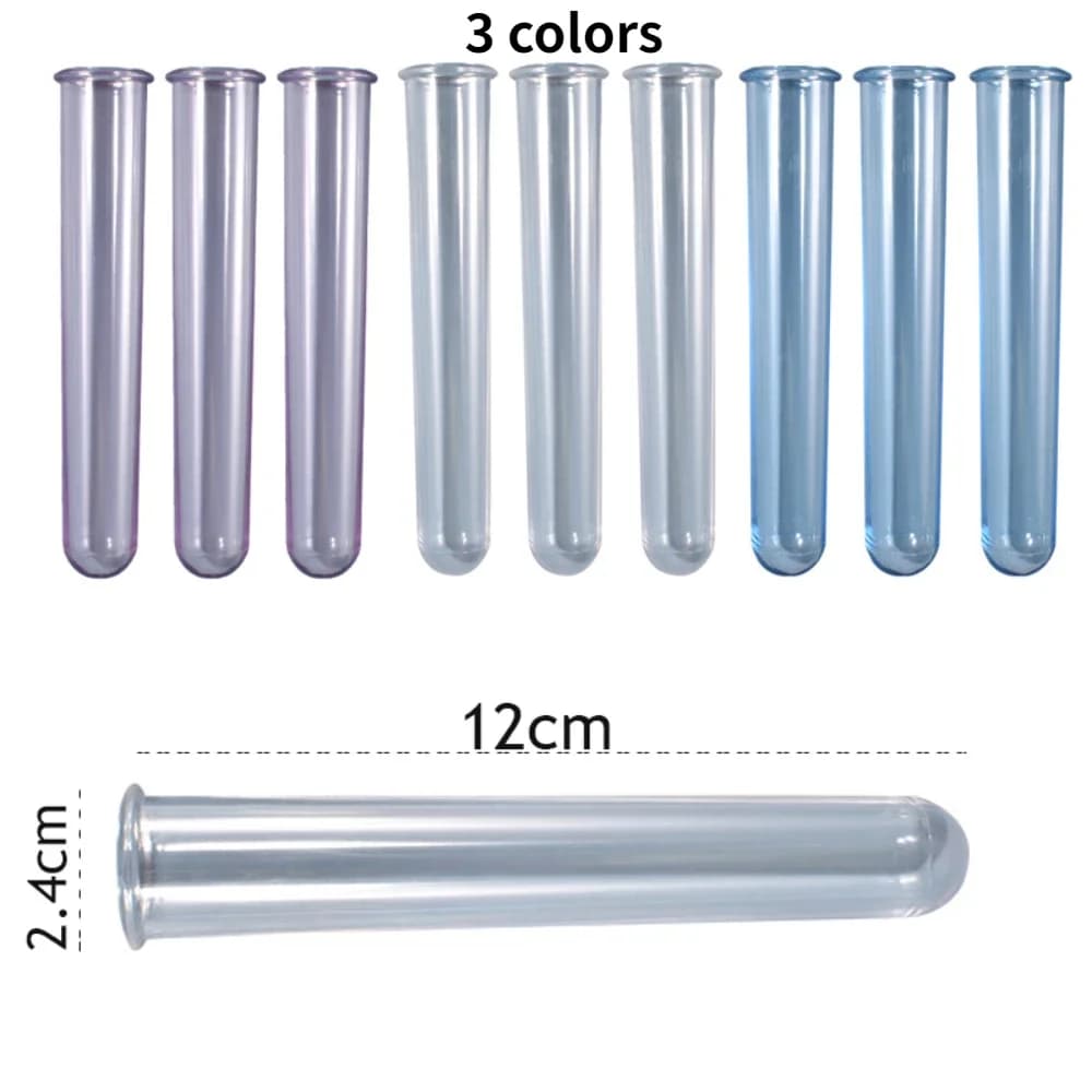 3/5 // 10 pz provette acriliche pianta incubatore fiore cemento vaso piante idroponiche stazione di propagazione delle piante provette
