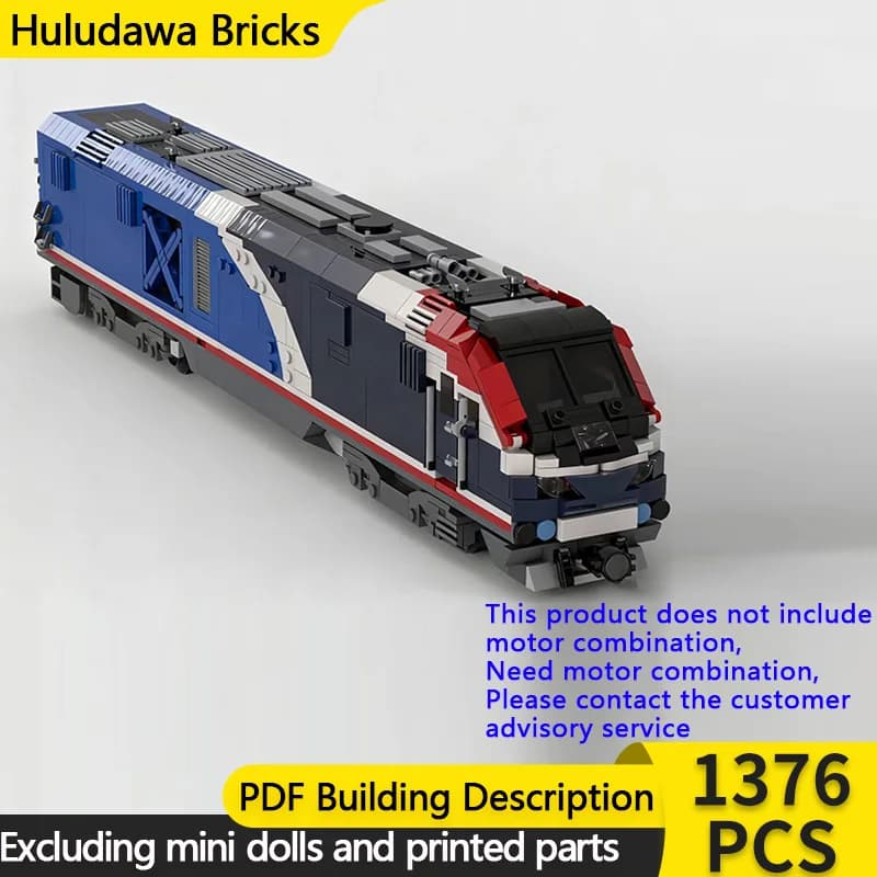 City Car Model MOC Building Bricks Railway ALC-42 Charger Locomotive Modular Technology Gifts Holiday Assemble Children Toy Suit