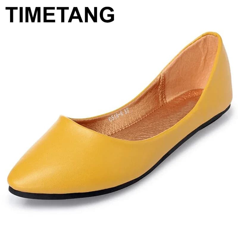 TIMETANGScarpe basse in vera pelle Donna Mocassini in pelle cuciti a mano Pelle bovina Primavera Colore caramella Scarpe casual Scarpe basse da donna Scarpe da donna