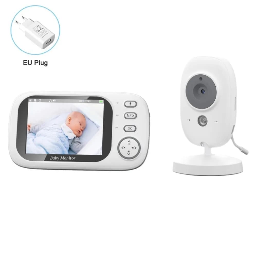 Monitor per Bambini ABM600 con Schermo LCD da 3,5 Pollici, Audio Bidirezionale, Wireless, Videocamera Aggiornata con Video in Tempo Reale