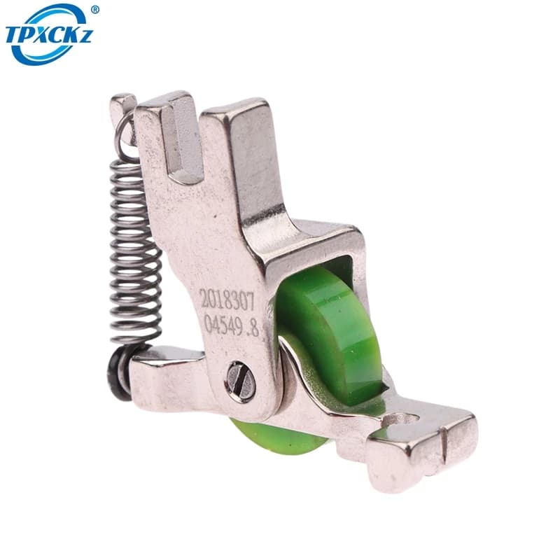Piedino invisibile per cerniera a rullo in acciaio 1Pc S518L/T168 con piedino per ruota a rulli per macchina da cucire industriale a punto annodato