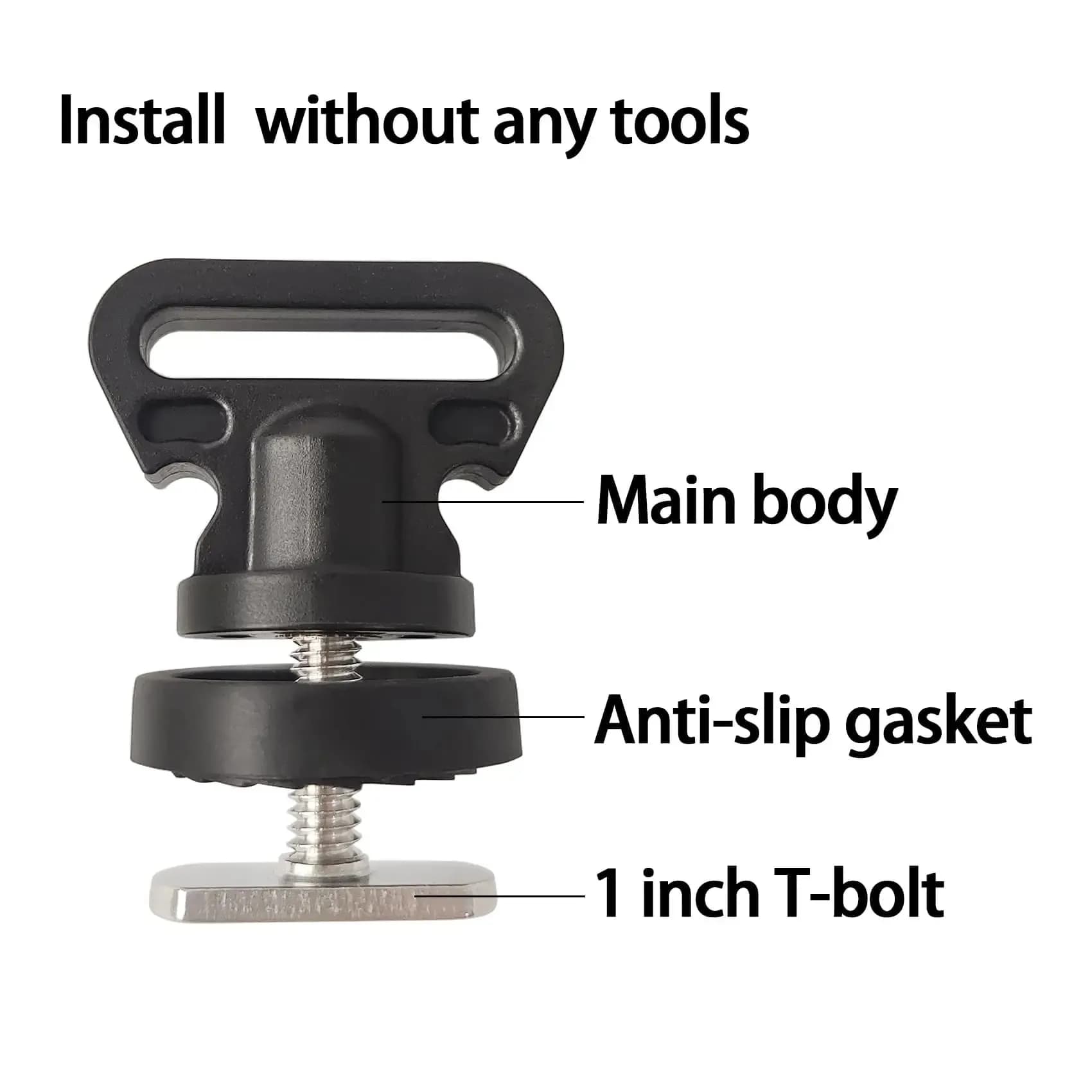 Kayak Track Tie Down Anchor Mount Horizontal/Vertical Tie Downs for Cooler Crate Gear Securing