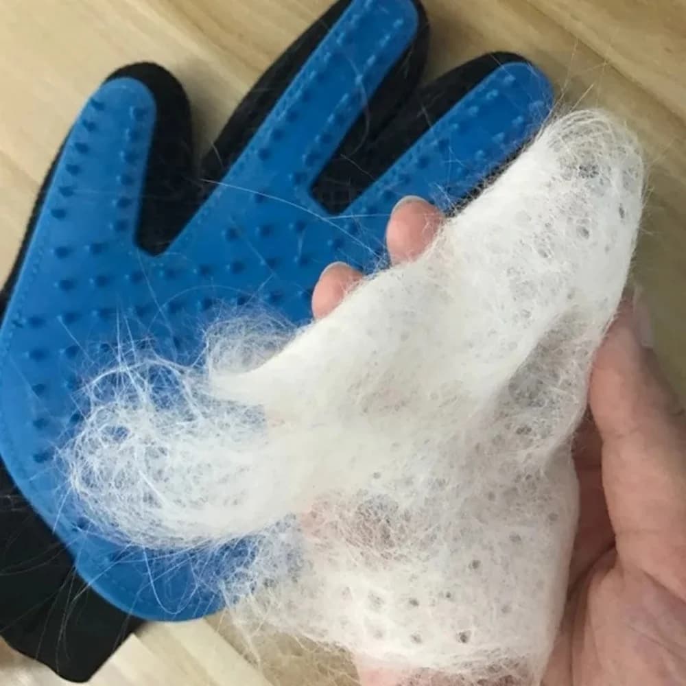Pet Grooming Glove Hair Remover Brush, Deshedding Massage Glove for Cats Dogs, Soft Bath Hair Cleaning Comb Gentle Shedding Tool