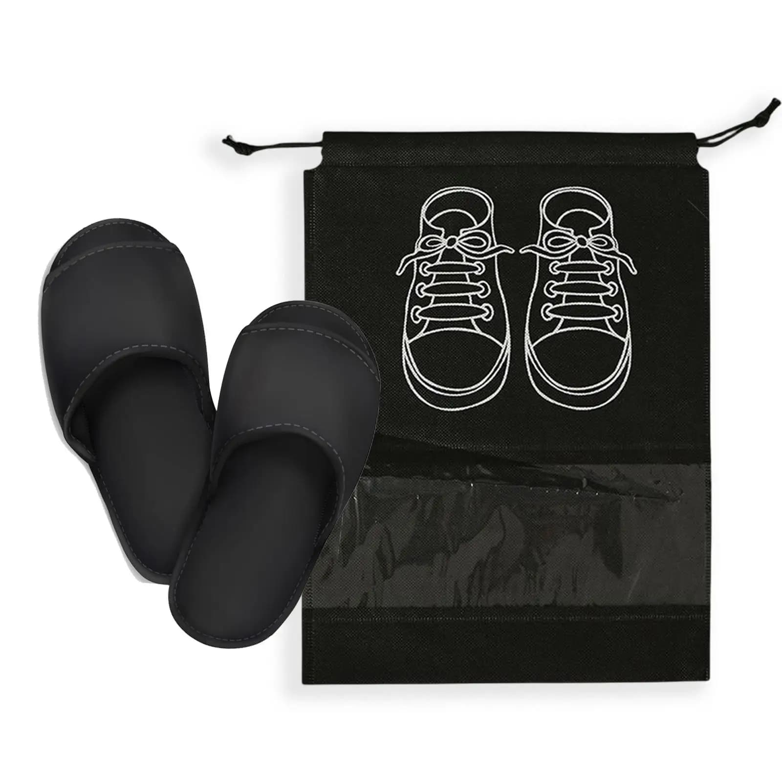 Borsa da Viaggio per Scarpe in Tessuto Non Tessuto con Coulisse, Sacchetti Impermeabili per Bucato