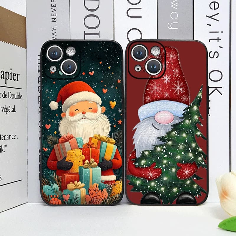 Buon albero di Natale modello Babbo Natale custodia per telefono per IPhone 16 12 11 14 13 15 Pro Max Mini X XS XR SE2 7 8 14 Plus copertura morbida