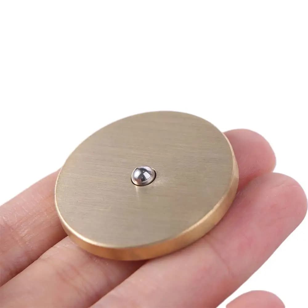 Fidget Spinner Rotondo in Acciaio Inossidabile con Cuscinetti Silenziosi, Spinner da Scrivania in Metallo per Alleviare la Fatica, Giroscopio da Dito Classico