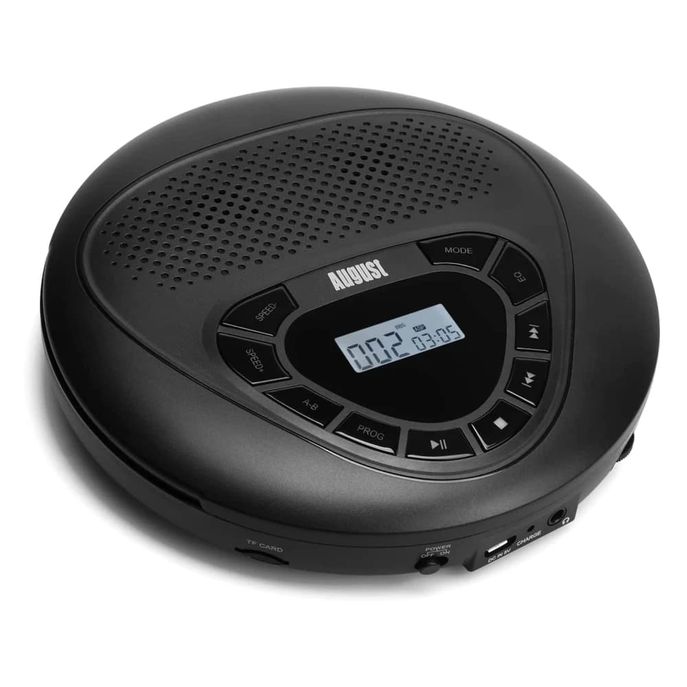 Agosto SE10 lettore CD portatile cuffie HiFi Music Reproductor lettore CD ricaricabile con cavo AUX supporto TF Card