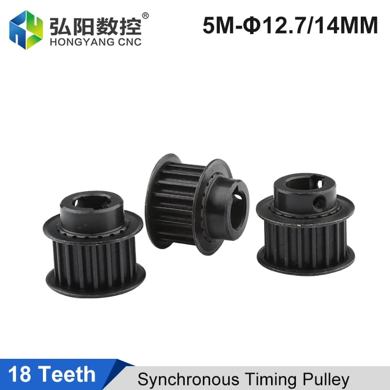 HTD5M 18 teeth toothed pulley Hole 12,7 mm 14 mm Dado HTD5M 18T grooved toothed pulley suitable for transmission belt width 13/14.5/15 mm