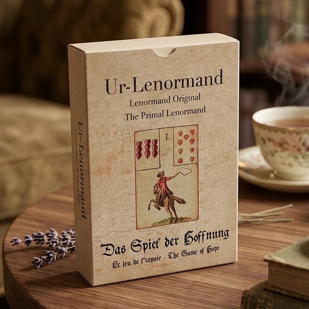 Carte Oracolo Ur-Lenormand - (Il Gioco della Speranza) - Mazzo di divinazione vintage del XVIII secolo - Set di 36 carte per la predizione del futuro 9*6 cm