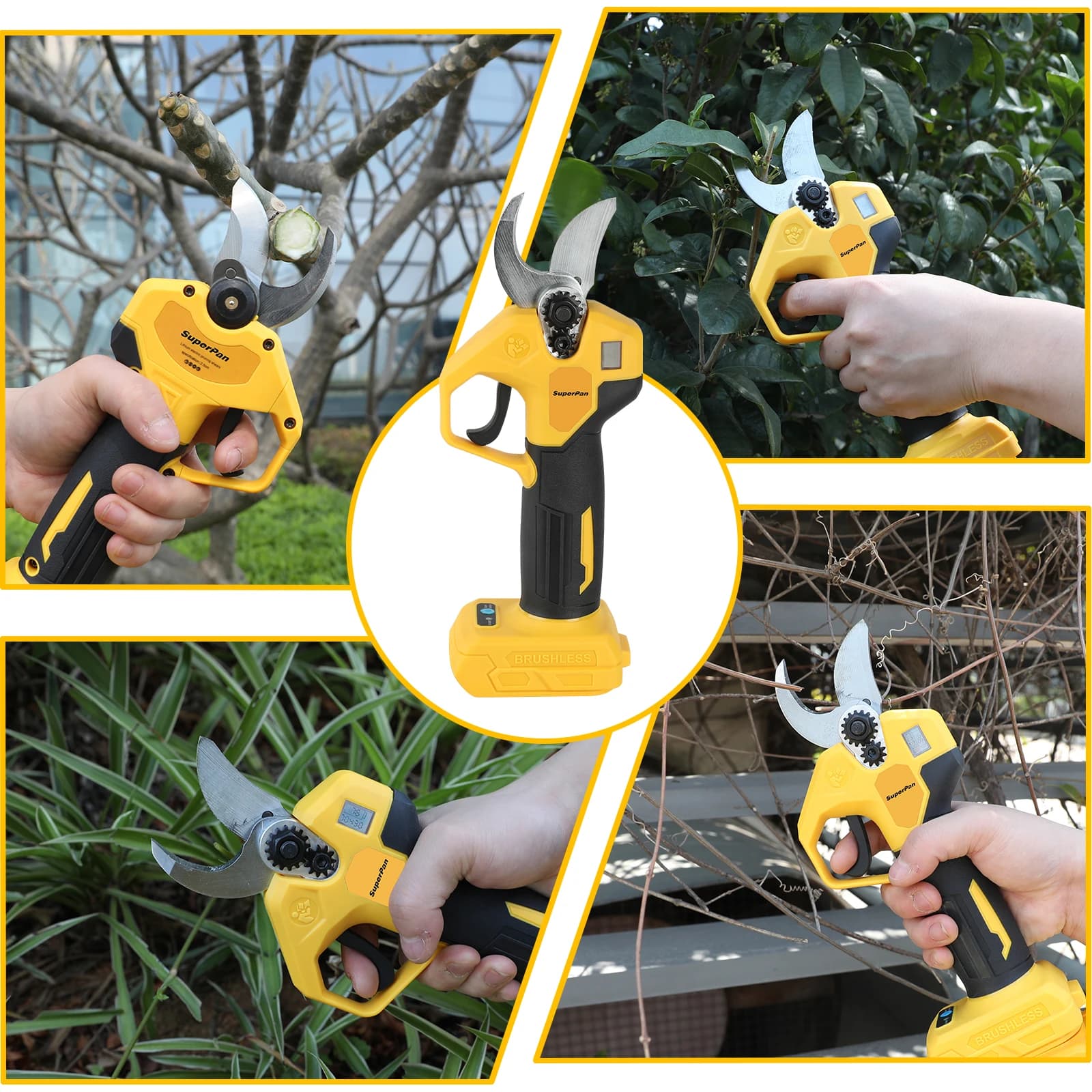 Power Drills Without Superpan Brushes - Power Supply for Cordless Fruit Trees with LED Display for DeWalt 18V Battery