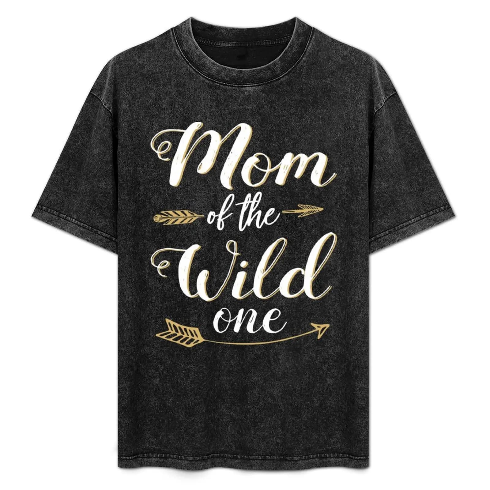T-shirt divertente per la mamma del bambino selvaggio, per il primo compleanno, con freccia, anti-pilling, casual