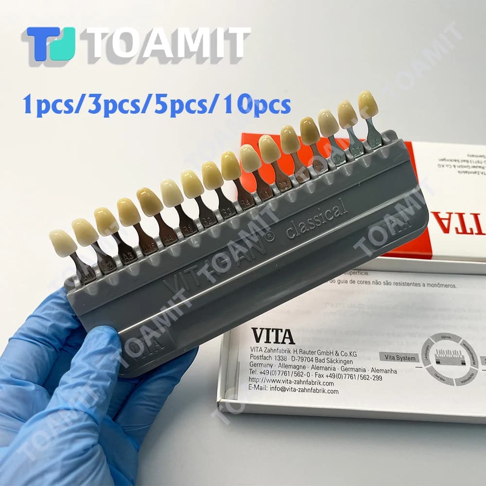 16 Classic Colors VITAPAN Shade Guide Teeth Whitening Porcelain Teeth Driving Model Dental Equipment Colormetic Plate
