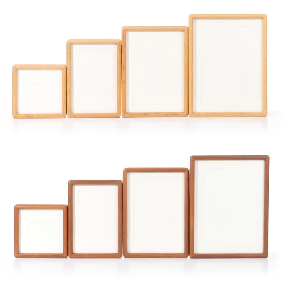 Fashion 6/7/8 Inch Black Walnut Photo Frame Simple Real Wooden Picture Frame Handmade Mortise Tenon Photo Frame