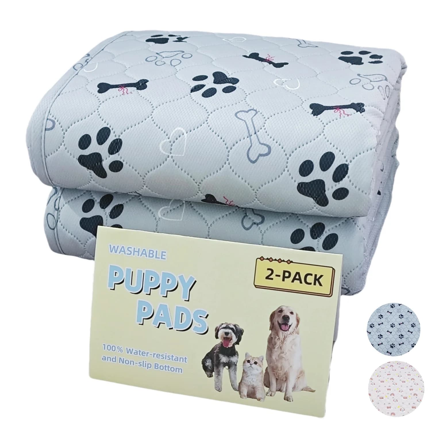 2 pezzi di grandi cuscinetti per pipì per cani da compagnia, cuscino da gioco per dormire lavabile Rosa Rink, cuscinetti riutilizzabili per cuccioli di cani, assorbenti a