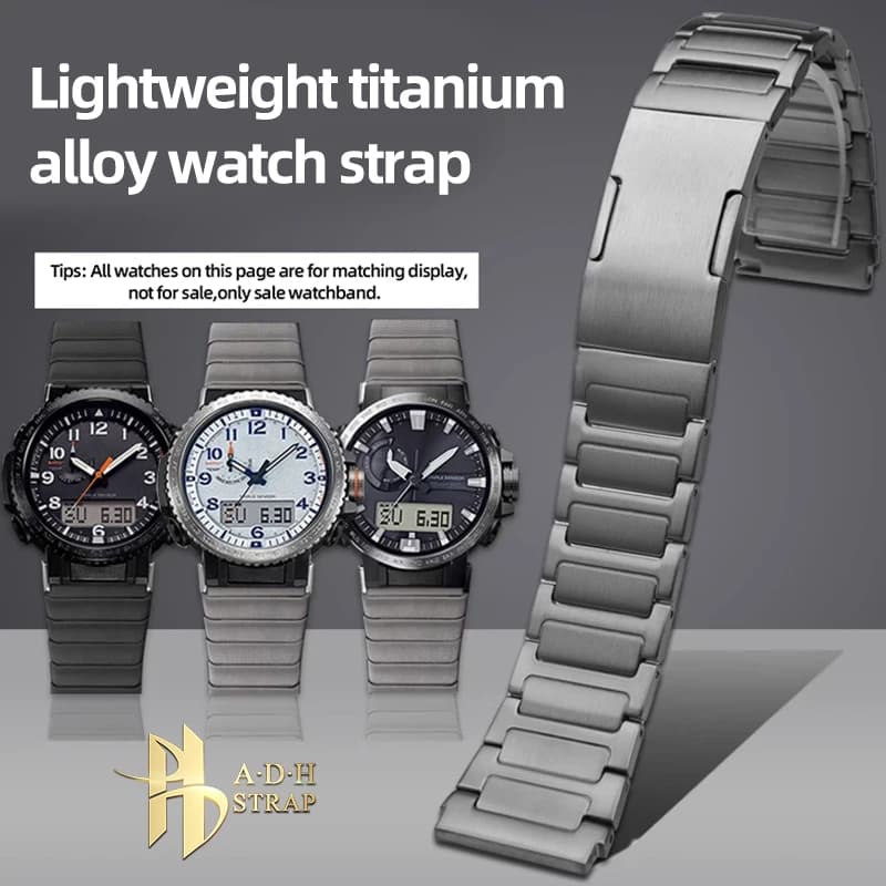 Titanium Alloy Light Watch Strap for Casio Protrek Series PRW-60/61/50/70Y/30 PRW-6900/6800 23mm Strap Men's Bracelet