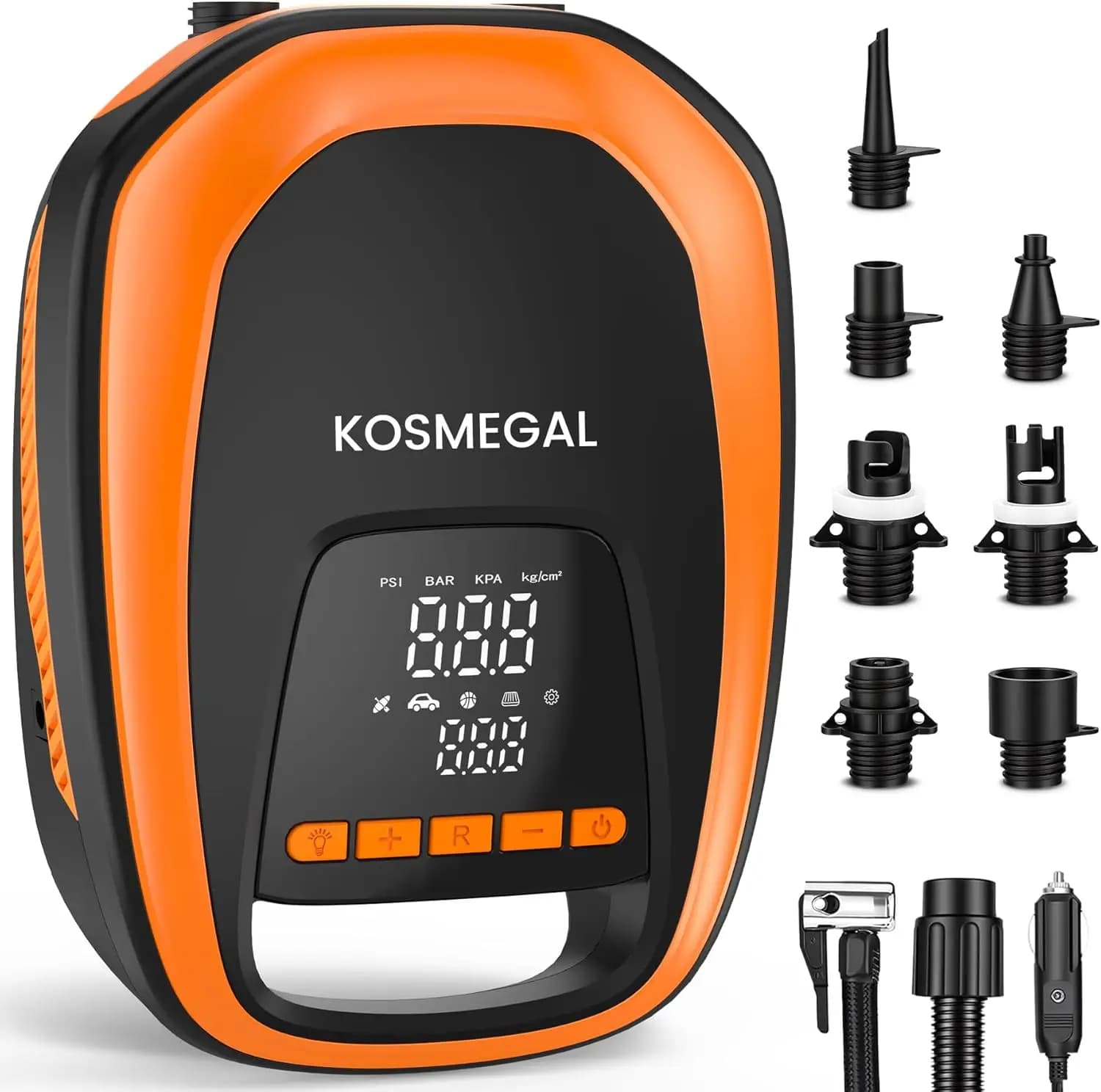 Pompa SUP ad Alta Pressione 12V DC con Spegnimento Automatico, Pompa Elettrica Portatile per Kayak Gonfiabili, Barche, Paddle Board