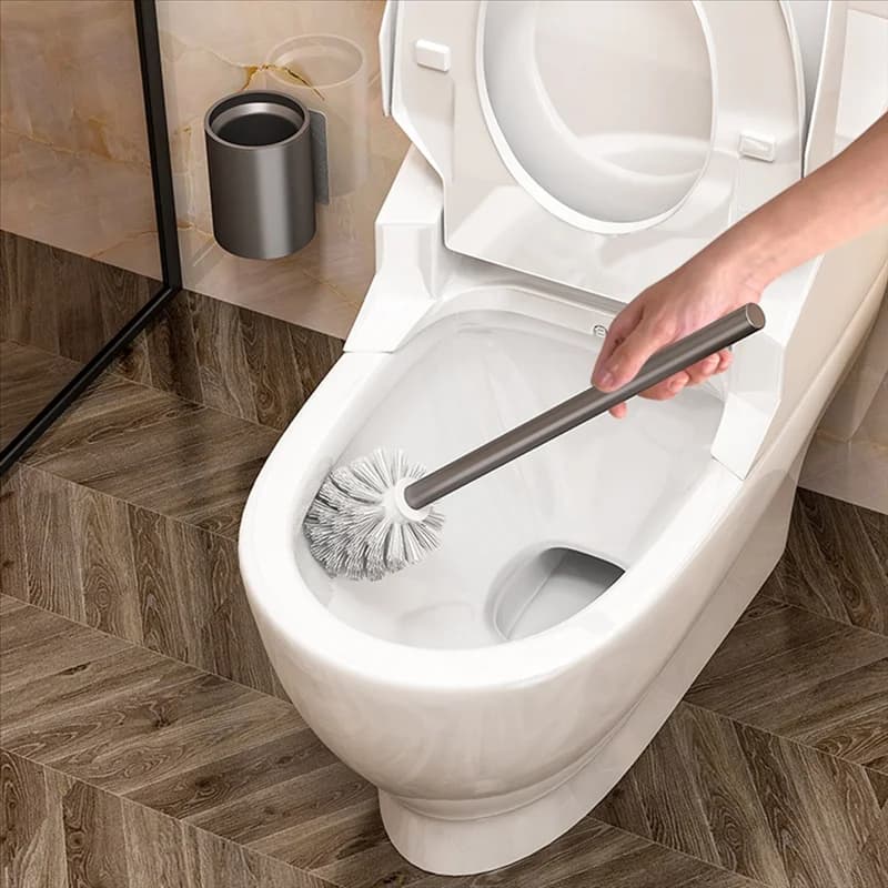 MAKE-Bagno Porta scopino Strumenti per la pulizia Montaggio a parete Senza trapano Scopino verticale Accessori da bagno