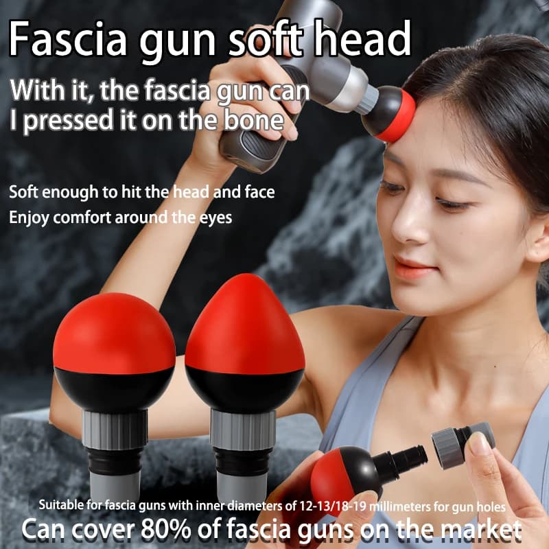 Universal massage head for gun for band, body relaxation, massager, gun replacement, soft silicone head, suitable for mapping face head