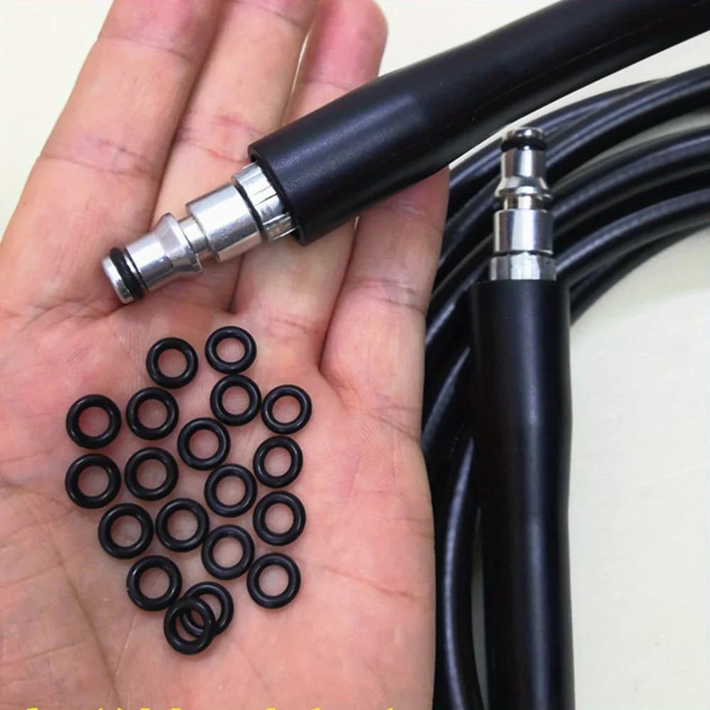 50 pz/lotto Anello O-ring in gomma nero per pistola idropulitrice ad alta pressione, accessori per autolavaggio e cura auto