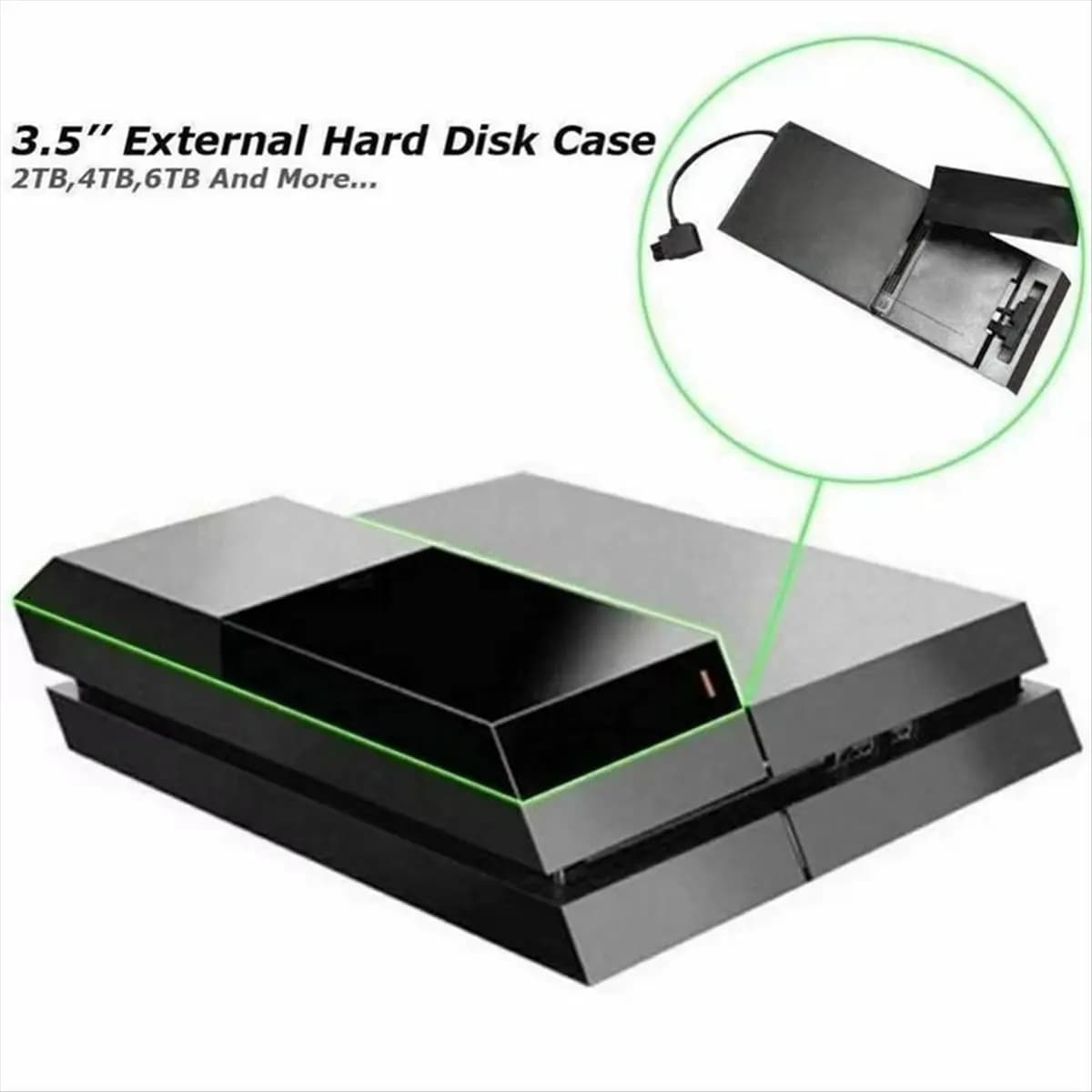 A72Z Hard Drive HDD Enclosure 3.5 Inch Hard Drive External Box External Hard Drive Case Data Bank Game Host Cage