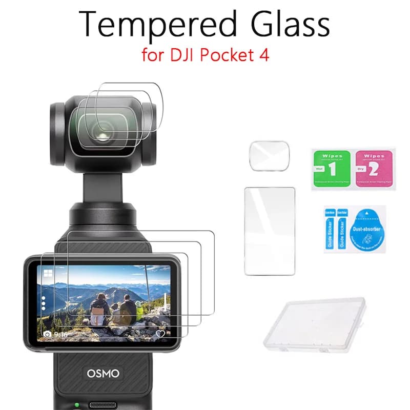Tempered Glass Screen Protector for DJI Osmo Pocket 4 Scratch-resistant 9H Protective Film for DJI Osmo Pocket 3 Accessories