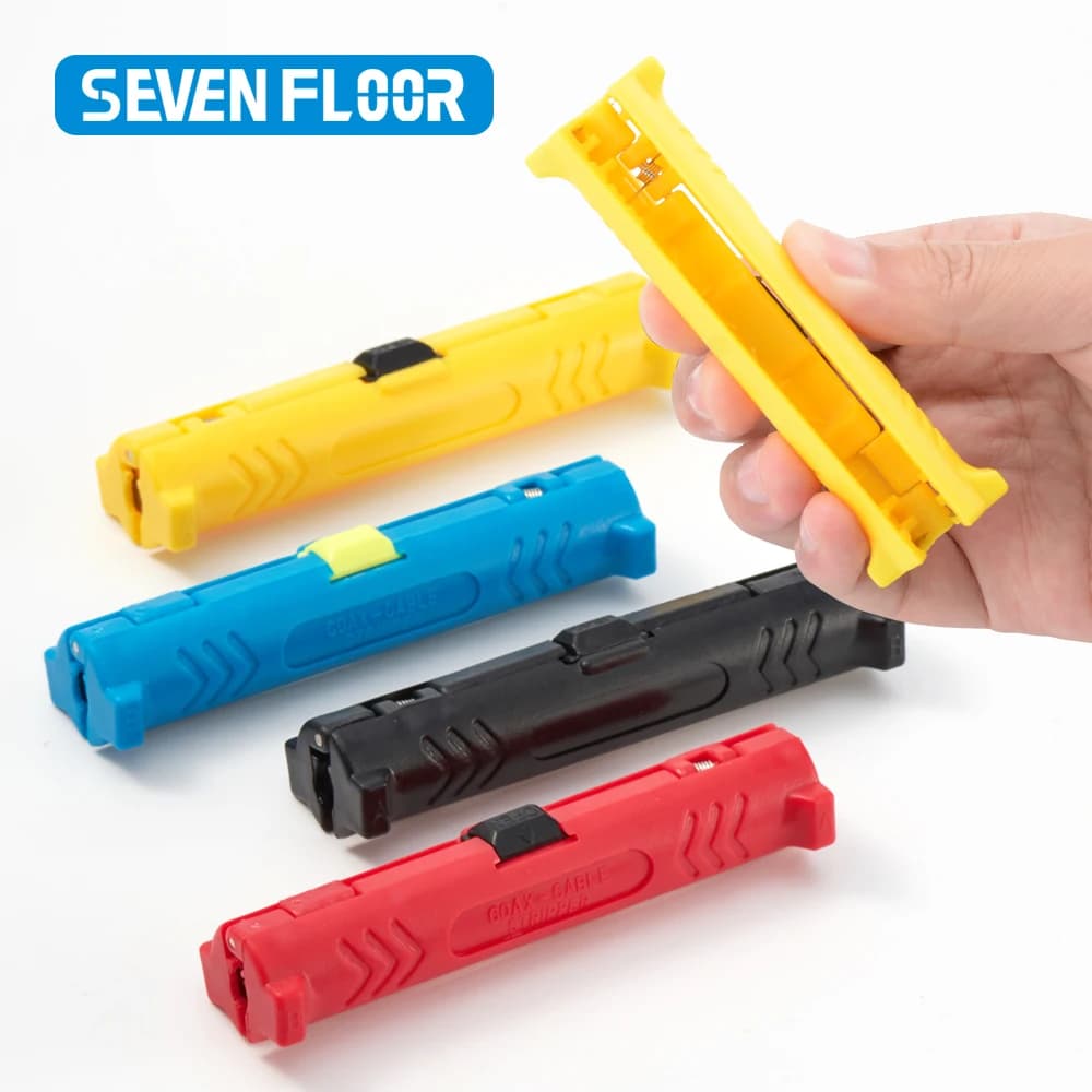 Pinza spelafili per cavi elettrici, strumenti per cavi di rete, taglierina per cavi, pinza per spelafili coassiali rotanti