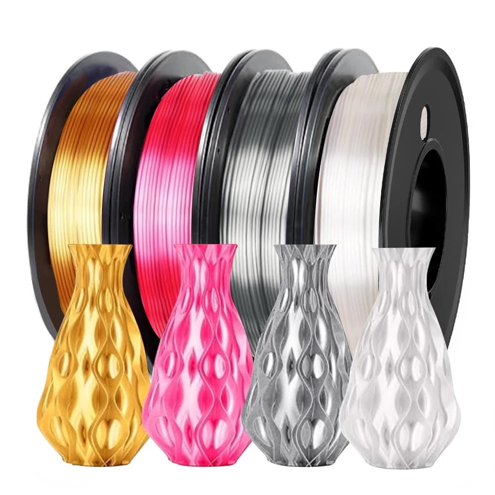 New 3D Printer Filament PLA 1.75mm 250g 1kg Silk Filament Shiney PLA Bundle 3D Printing Material Filament Gold Silver Bronze