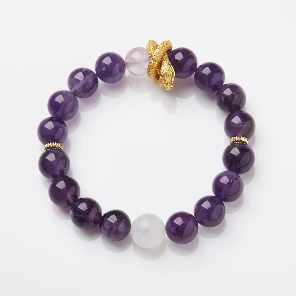 2026 Nine Purple Fire Amethyst Jade Beaded Bracelet for Women Elegant Buddha Beads Bracelet Gifts
