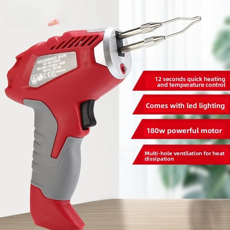 Pistola per saldatura manuale Pistola per saldatura ad alta potenza Grado industriale 180W Pistola per saldatura elettrica manuale Consegna in stagno Calore esterno manuale