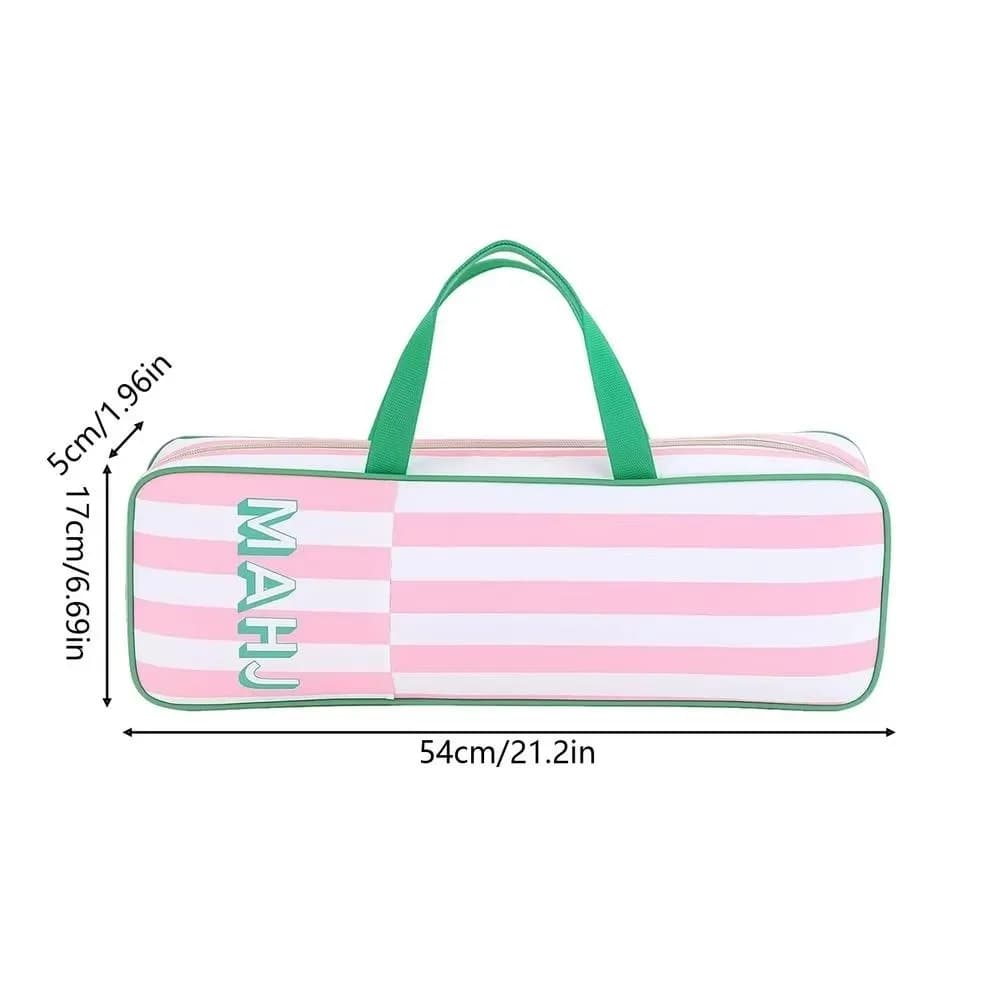Zipper Closure Design Mahjong Storage Bag Large Capacity Ergonomic Comfortable Mahjong Tile Carrying Bag Lightweight