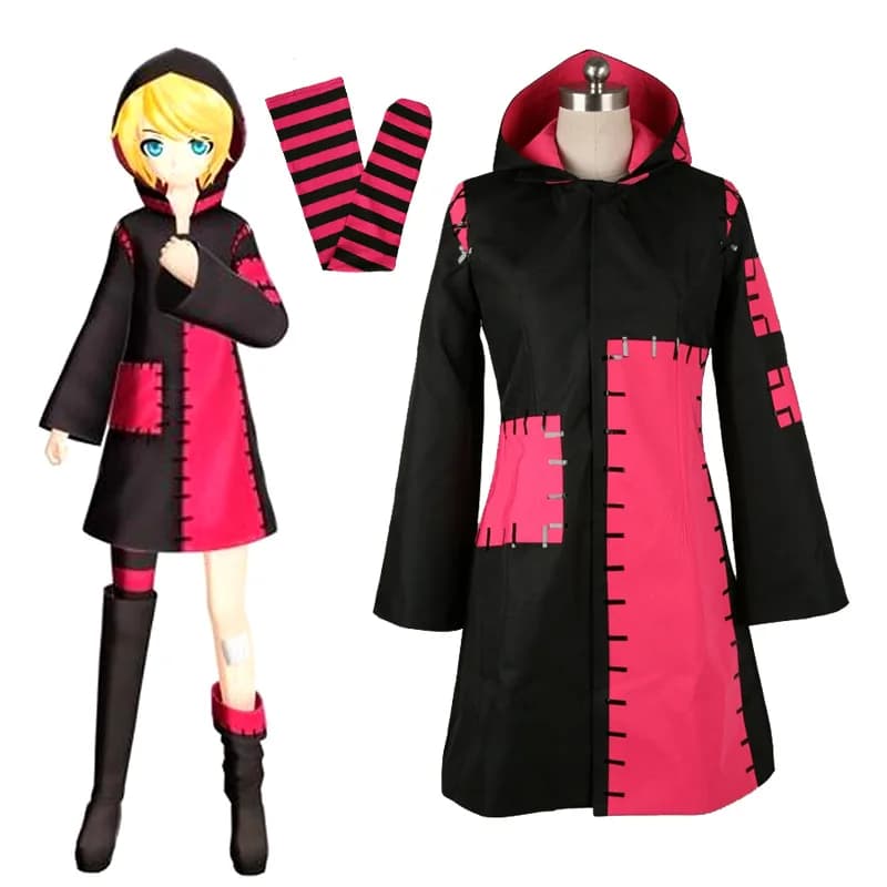 Tokyo Teddy Bear Red Black Dress With Socks Vocaloid Virtual Singer For Halloween Props Suit Project Diva - Miku Cosplay Costume