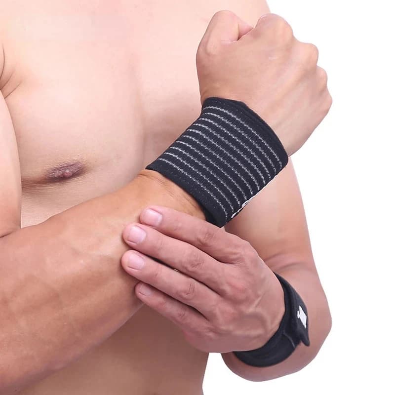 1-4 Pezzi Supporto da Palestra per Polso, Fascia Elastica in Cotone per Tunnel Carpale, Braccialetto Sportivo per Mano, Dispenser di Fasce da Polso