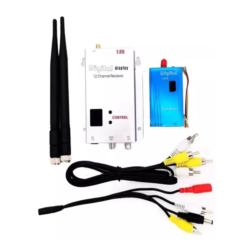 Modulo Trasmettitore/Ricevitore Audio Video RCMOY 12CH 1.5G 1.5W VTX/VRX per Aeromodelli FPV a Lungo Raggio, Multicotteri e Auto da Corsa RC
