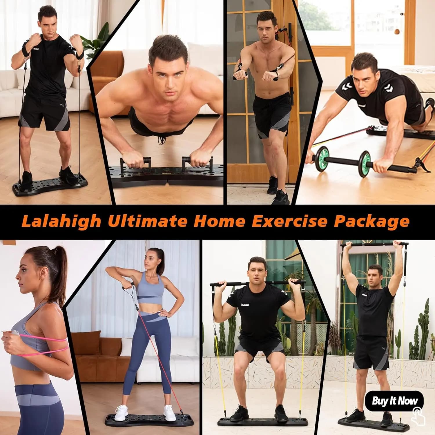 36 In 1 Foldable Push Up Board With Ab Roller Resistance Bands Portable Full Body Strength Training Equipment For Men Women Boyfriend Gift