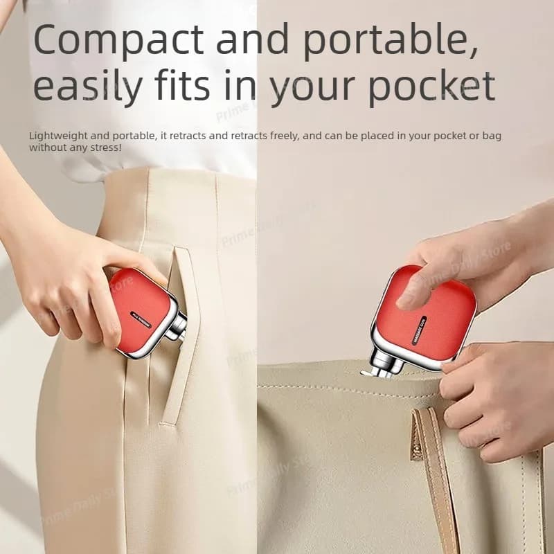 Mini Pocket‑Sized Massage Gun, Lightweight Portable Unit with 4 Silicone Tips for Low‑Noise Home Office Muscle Relief