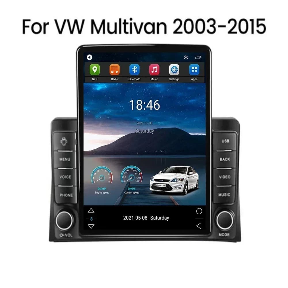 Per Tesla Stile 2 Din Android 13 Autoradio Per VW Multivan T5 2003-2015 Lettore Video Multimediale GPS Stereo Carplay DSP macchina fotografica