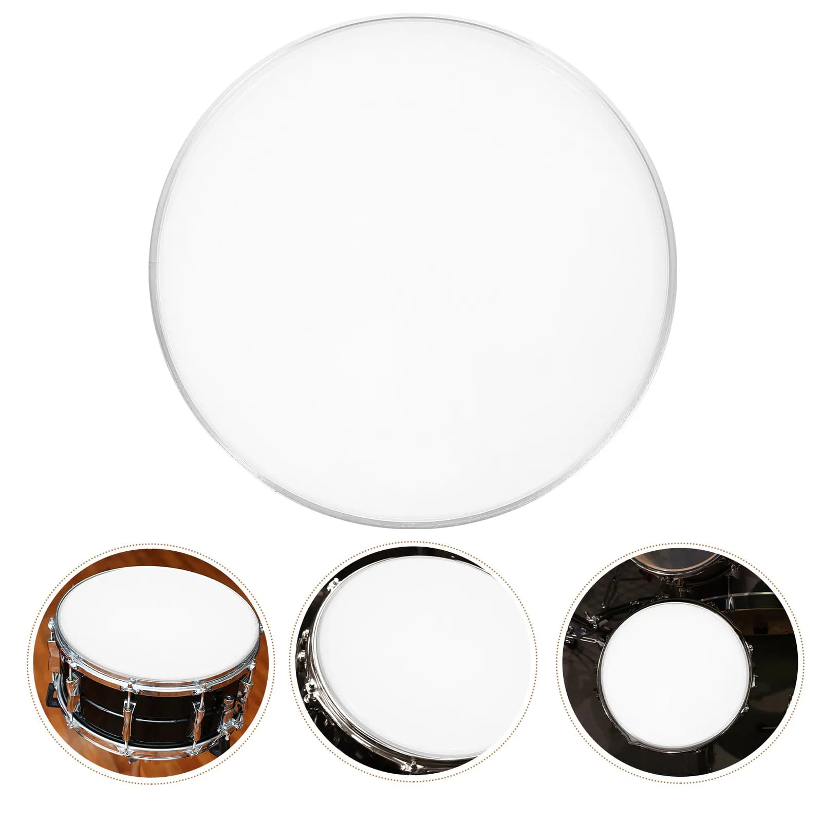 Drum Head Skin Heads Pad Jazz Replacement Instrument White Percussion & Accessories