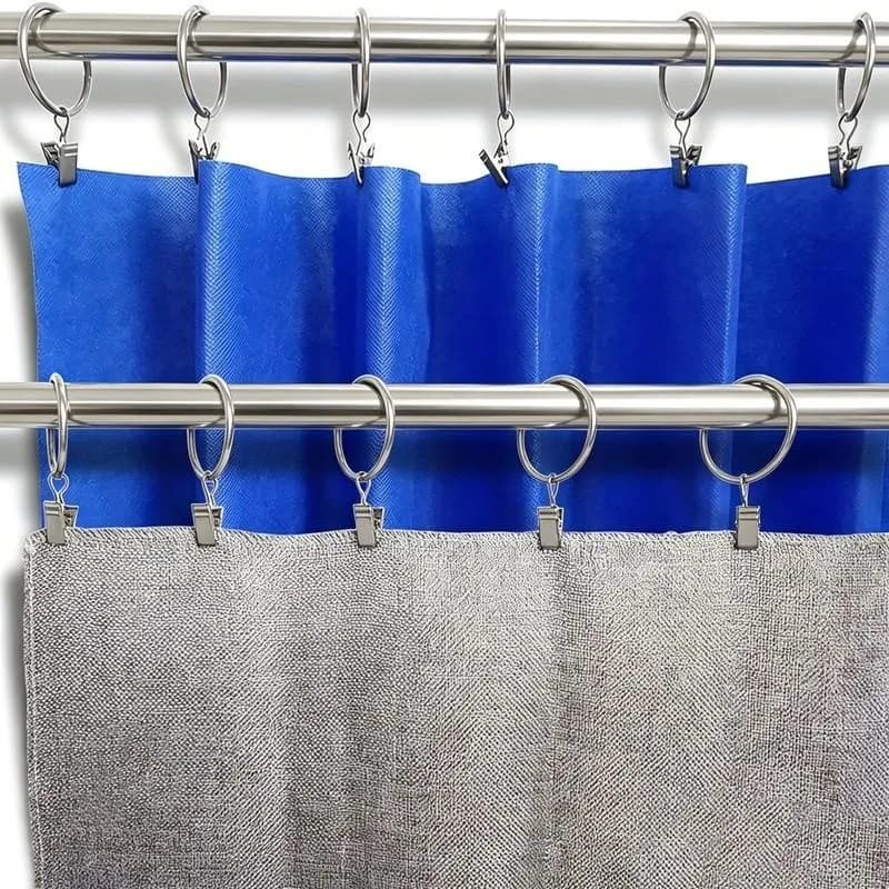 55 pcs 25mm Curtain Clip Rings with Sturdy Metal Ring, ideal for Bedroom Window Curtains and Living Room Drapery