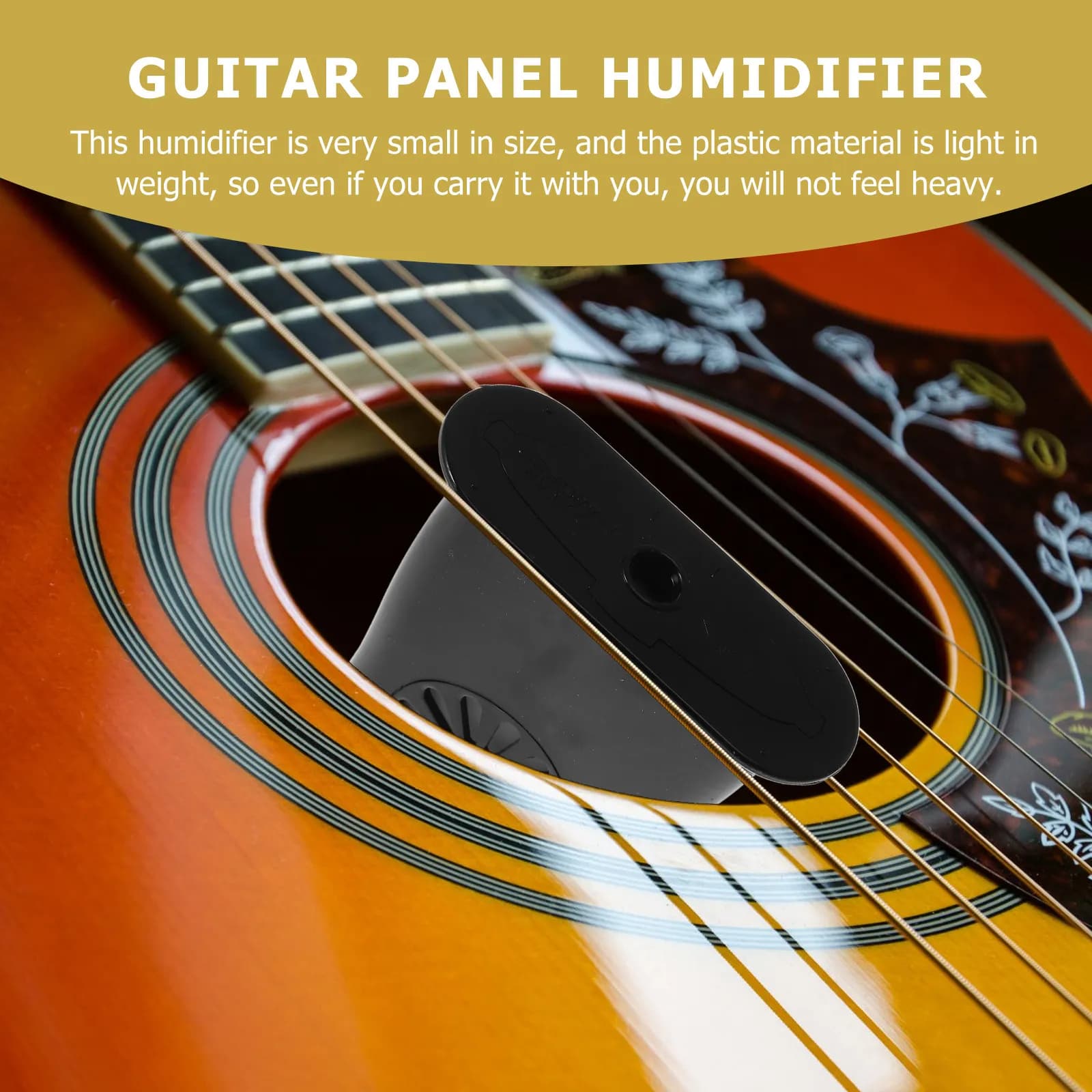 2Pcs Guitar Panel Humidifier Sound Hole Humidifier for Acoustic Guitar Even Slow Moisture Release Non Contact Humidity Control